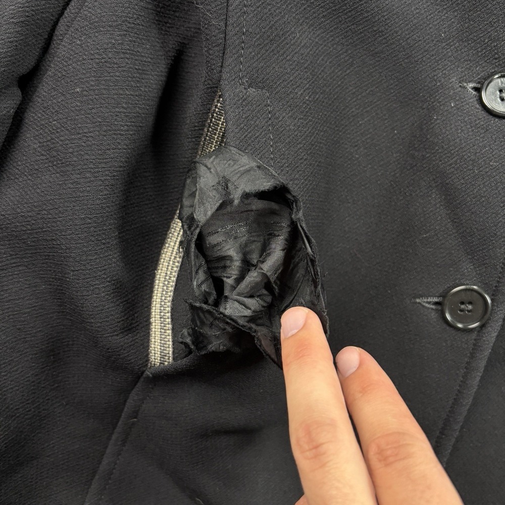 Missoni Black Wool Peacoat Overcoat Women's 40 Made In Italy Designer Jacket - Picture 5 of 16